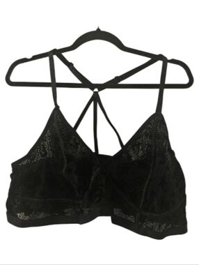 Black Torrid Women's Flocked Mesh Bralette